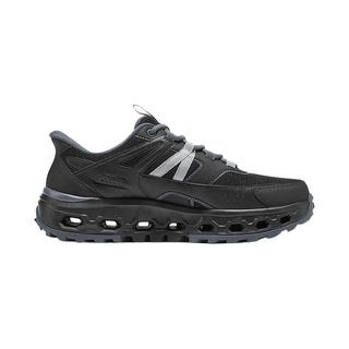 斯凯奇（Skechers）男女同款复古运动鞋时尚潮流闪穿鞋舒适耐穿百搭日常休闲鞋 黑色/炭灰色/BKCC 40