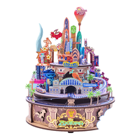 迪士尼（Disney）疯狂动物城3D立体拼图音乐盒迪士尼创意拼装趣味摆件音乐好物 疯狂动物城金属音乐盒