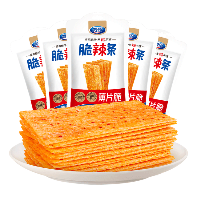 贤哥 脆辣条薄片脆办公室休闲零食40g/袋 凑单