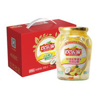 HUANLEJIA 欢乐家 热带杂果什锦水果罐头900g*2瓶 礼盒整箱装 包装随机发货