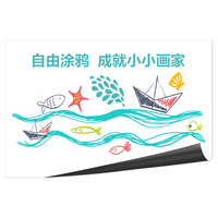 得力软白板写字板家用儿童教学培训办公可擦写可移除不伤墙白板墙贴磁吸板记事板涂鸦软铁白板墙上画画