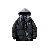 Deerway德尔惠棉服男棉衣冬季连帽外套加厚保暖面包服装棉袄子 深灰色 L  L(120-140斤)