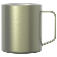 京东京造 不锈钢双层保温桌面马克杯420mL