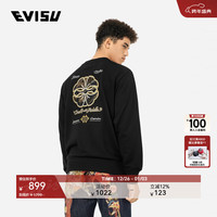 EVISU 男士商标和家花刺绣卫衣
