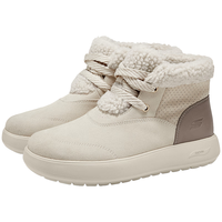 斯凯奇（Skechers）新年女靴2025冬加绒保暖中筒靴平底休闲百搭高帮鞋144722