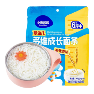 Deer Blue/小鹿蓝蓝 宝宝有机营养辅食造型面 10cm线面 麦香原味 200g