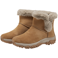 斯凯奇(Skechers)新年礼物靴子女士2025新品冬加绒保暖雪地靴高帮户外休闲靴169103