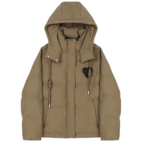 VEGA CHANG 连帽羽绒服女2025年秋冬旷野美拉德加厚保暖面包服白鸭绒外套 青绿色 安心绒 M