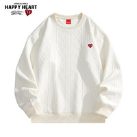 移动端、京东百亿补贴：查尔斯 JANG'S HAPPY HEART 查尔斯桃心 男士圆领卫衣 宽松休闲爱心刺绣套头