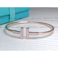 妙聚福双T手镯轻奢女香风ins18K玫瑰金贝母手环新年不掉色 双T手环玫瑰金双白贝 S