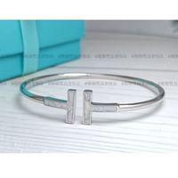 妙聚福双T手镯轻奢女香风ins18K玫瑰金贝母手环新年不掉色 双T手环白金色双白贝 S