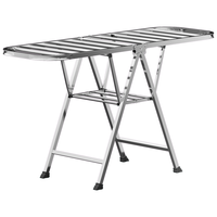 美丽雅落地晾衣架阳台卧室内折叠晾衣杆简易挂衣架不锈钢翼形晒衣被架