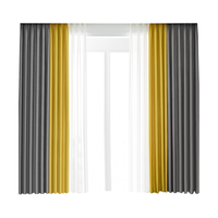 OCGOCG双层法式窗帘蕾丝卧室ins风遮光双层带纱少女温馨客厅阳台窗帘 奶茶色打孔 宽1.5X2.7高可改短