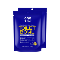ONEFULL马桶魔法泡泡粉厕所清洁剂强力除垢去渍洁厕剂泡腾除臭去味留香 美鱼马桶魔法泡泡 240g 2个