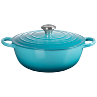LE CREUSET 酷彩 铸铁圆形汤锅 26cm 加勒比蓝