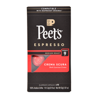 88VIP：皮爷咖啡 Peets皮爷法国原装进口胶囊咖啡nespresso醇黑奶香9号5.3g*10颗