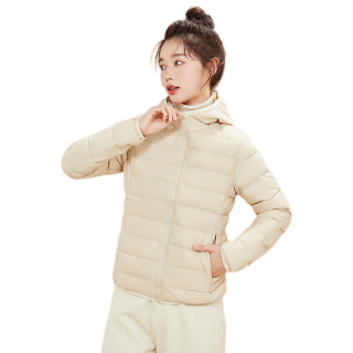雪中飞（SNOWFLYING）轻薄百搭羽绒服女士2025短款户外简约时尚显瘦保暖秋冬外套潮 烟雾紫 L 108-118斤
