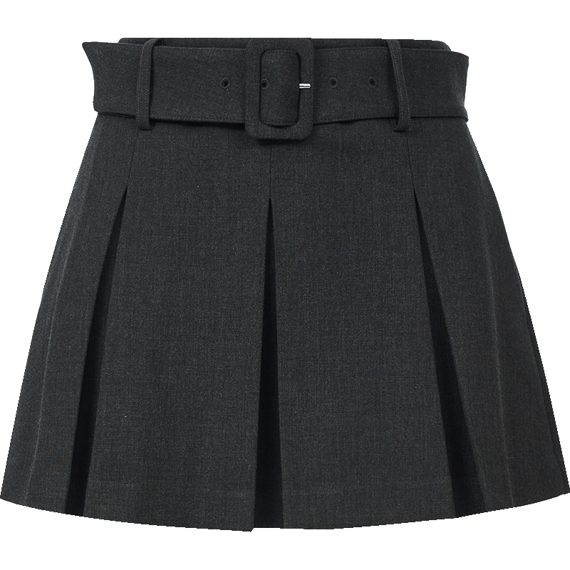 VERO MODA 女士休闲裤 A字压褶腰带裙裤 花岗石灰 XS