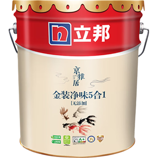 立邦 京雅居 墙面漆套装 金装净味五合一乳胶漆18L*2+净味全能底漆18L 白色