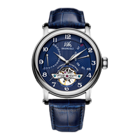 上海 手表 剪影系列夜光多功能飞轮星期日历自动机械男表 9240蓝