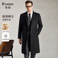 洛兹 男士商务绅士长款羊毛呢大衣