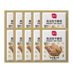 展艺 高活性干酵母粉5g*20袋 耐高糖型发酵粉面包馒头包子家用烘焙原料