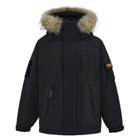 雪中飞 经典工装连帽羽绒服