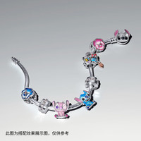 潘多拉(PANDORA)迪士尼系列史迪奇蛇骨手链银色素链DIY童趣生日礼物送女友