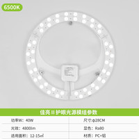 三雄极光led灯板灯盘吸顶灯管灯芯改造灯条圆形灯珠替换光源模组 圆形 40W 白光 双排直径280mm