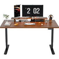 迈德斯特S5电动升降桌实木家用电脑桌站立学习桌FAS北美黑胡桃木1.4*0.7m