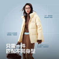 波司登(BOSIDENG)25年新款羽绒服90绒女短款连帽保暖防风修身加厚外套B250245112XS 黑色|8056-经典极简风