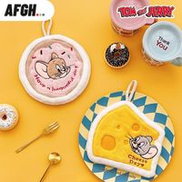 AFGH猫和老鼠美食系列奶酪甜甜圈Jerry擦手巾ins风浴室卡通