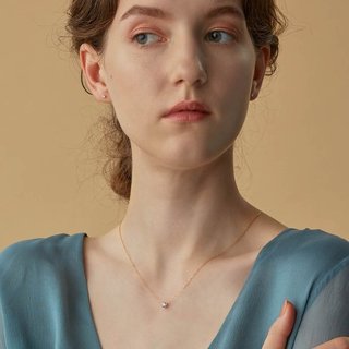 新年agete/阿卡朵【一滴泪】若隐若现天然钻石18K金项链合集