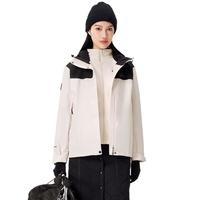 伯希和（Pelliot）【原石】户外三合一冲锋衣男款防风防水透气保暖登山服旅行外套 【女款】漫暮黑+暖日白 M