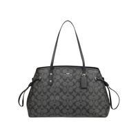 COACH 蔻驰 女士PVC手提戴妃包 F57842 SVDK6 灰黑色 大号