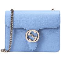 GUCCI 古驰 女士牛皮邮差风琴翻盖斜挎单肩包510304 CAO0G 4503 蓝色 小号