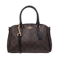 COACH 蔻驰 女士PVC单肩手提戴妃包 F29434 IMAA8 深棕色 中号
