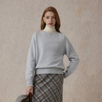 【毛衣福袋】Eland衣恋针织衫女套头毛衣开衫2024冬季 浅蓝色(51)L/Blue-C款EEKWE4TM01 170/L