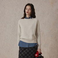 【毛衣福袋】Eland衣恋针织衫女套头毛衣开衫2024冬季 燕麦色(33)OATMEAL-C款EEKWE4TM01 160/S