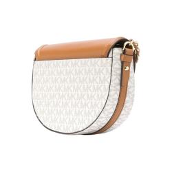 MICHAEL KORS MK Jet Set Charm系列 女士皮革单肩斜挎包 香草拼棕色32T0GT9C6B VANILLA/ACRN