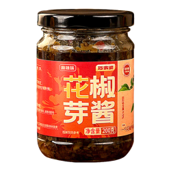 巧农婆 鲜花椒芽酱夹馍拌面酱辣椒酱下饭菜拌饭酱居家用小菜咸菜青花椒酱 200g*2瓶