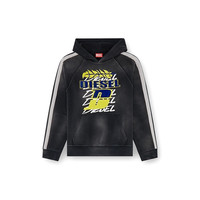 DIESEL男士黑色运动连帽卫衣A148010NMAW 9XX 3XL