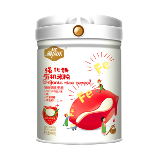 雅因乐 米粉婴儿辅食宝宝强化铁有机高铁米粉老人营养米糊460g罐装