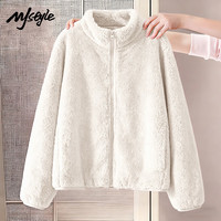 MJ STYLE摇粒绒外套女冬季2026加绒保暖内搭抓绒内胆珊瑚绒毛毛上衣