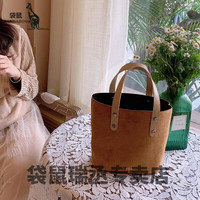 袋鼠菜篮子女包 初春2022迷你包包手提包新款菜篮子小包包百搭饭盒包 图片色
