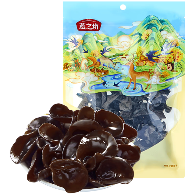 燕之坊 东北黑木耳 100g 长白山干木耳特产 肉厚无根干货凉拌菜炒菜火锅 东北黑木耳100g