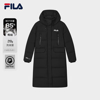 斐乐 斐护科技|斐乐女士长款羽绒服舒适保暖连帽外套 正黑色-BK M 165/84A/M