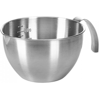 霜山 304不锈钢料理碗带手柄式厨房打蛋奶油打发盆沙拉泡面搅拌碗 不锈钢带柄料理碗