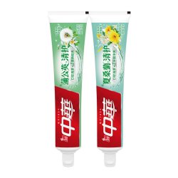 中华牙膏 花清护清润舒爽清新口气牙膏橙花蒲公英180g+草本夏桑菊180g
