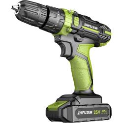 zhipu 12V锂电钻25V双速充电钻手枪电钻多功能家用电动螺丝刀电起子